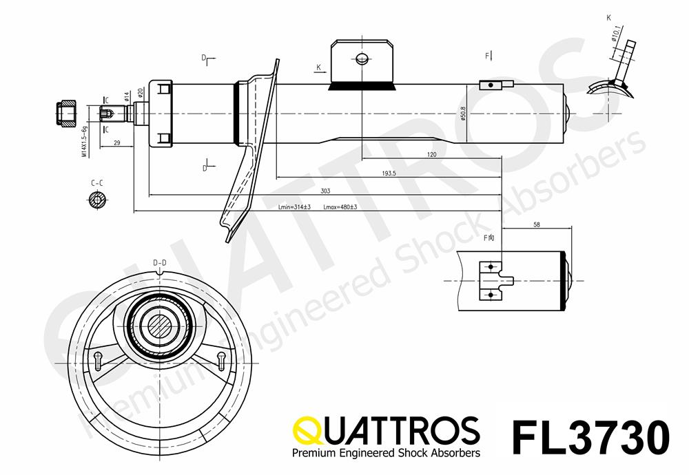 DAVID VASCO FL3730 QUATTROS Ammortizzatore