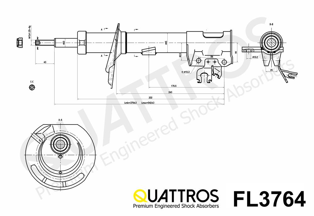 DAVID VASCO FL3764 QUATTROS Ammortizzatore