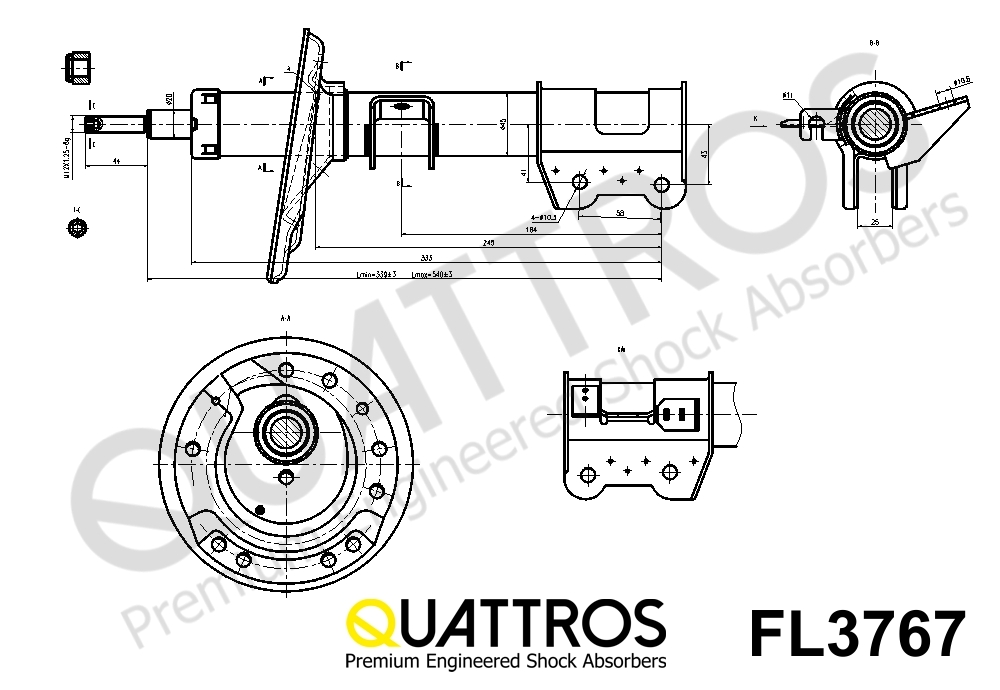 DAVID VASCO FL3767 QUATTROS Ammortizzatore