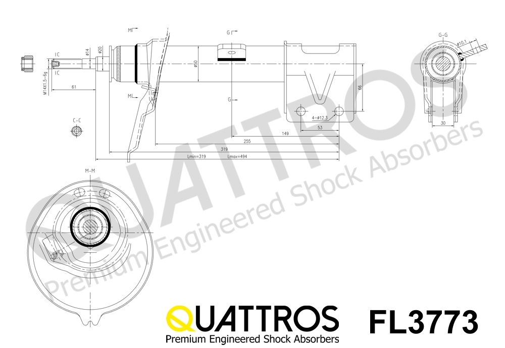 DAVID VASCO FL3773 QUATTROS Ammortizzatore