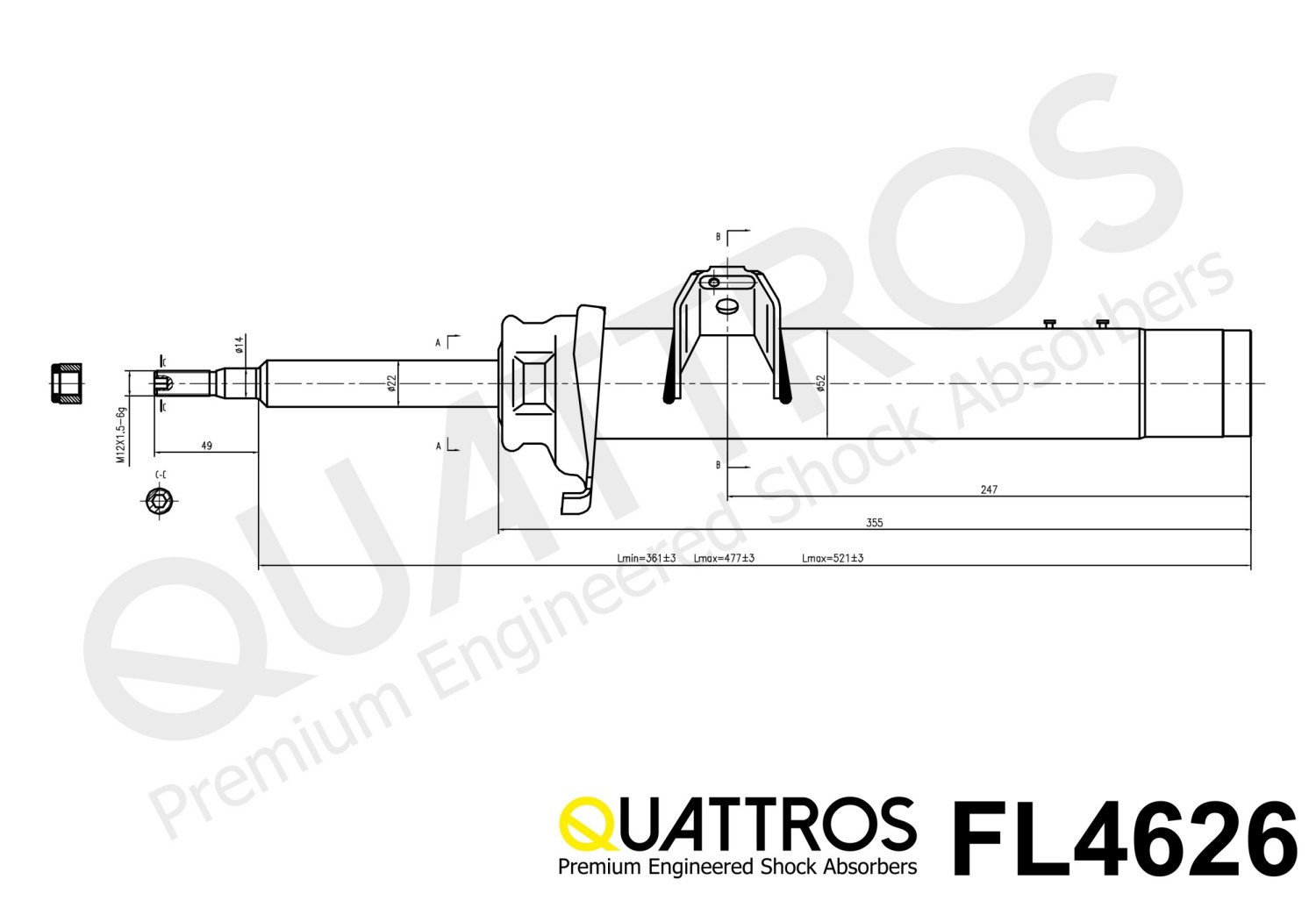 DAVID VASCO FL4626 QUATTROS Ammortizzatore