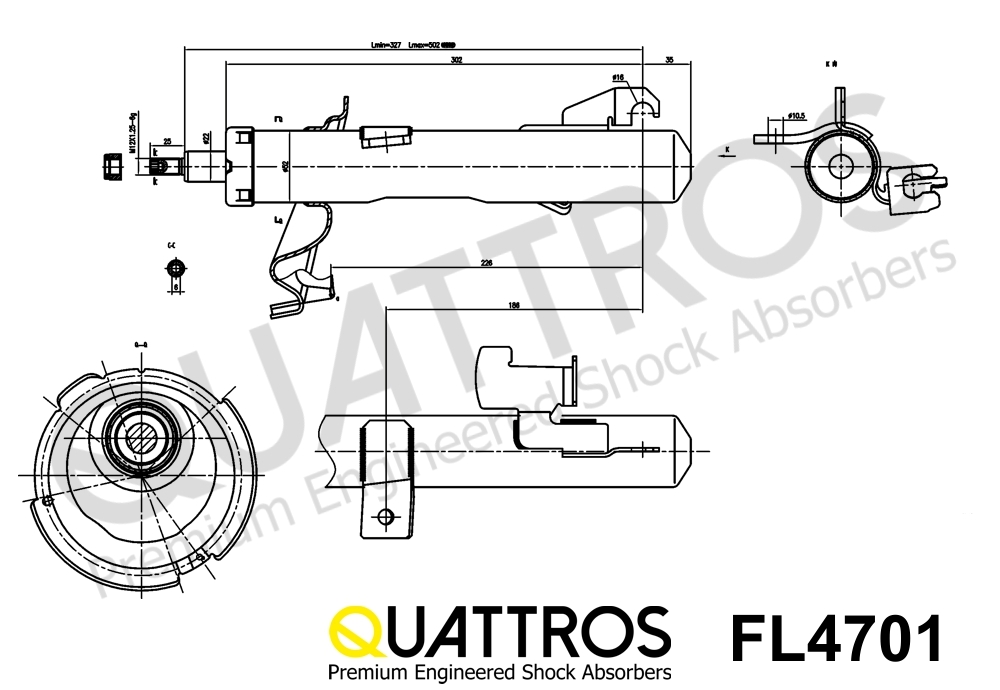 DAVID VASCO FL4701 QUATTROS Ammortizzatore