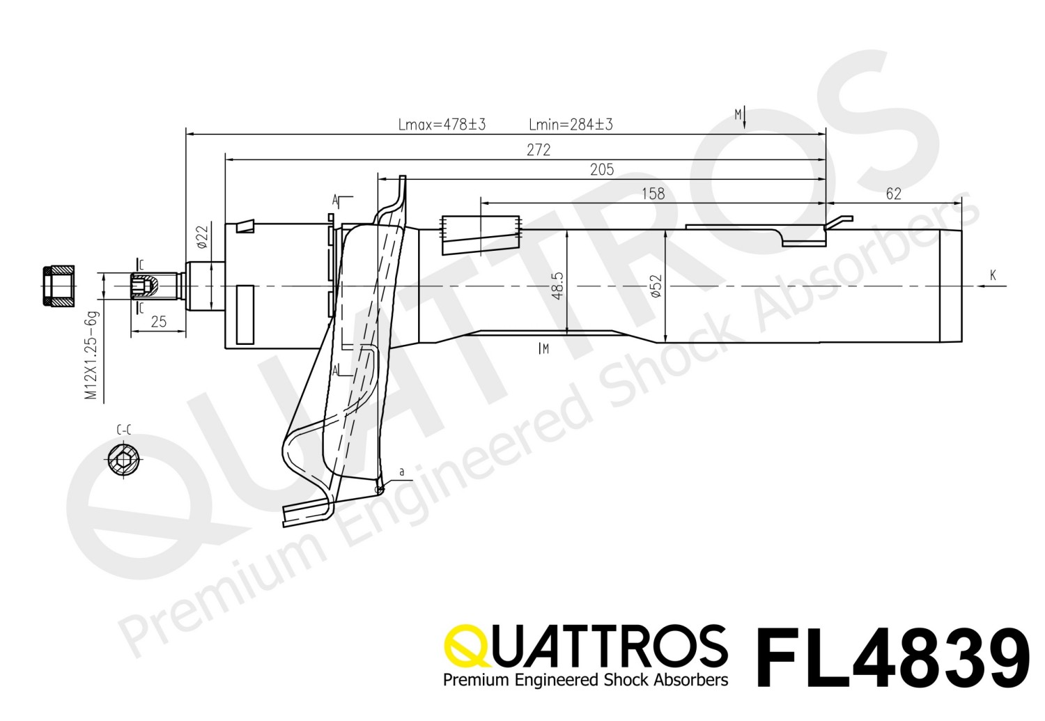 DAVID VASCO FL4839 QUATTROS Ammortizzatore