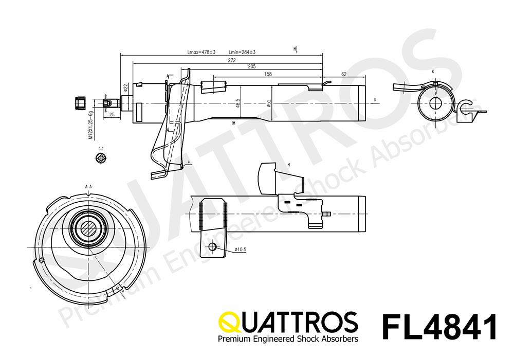 DAVID VASCO FL4841 QUATTROS Ammortizzatore