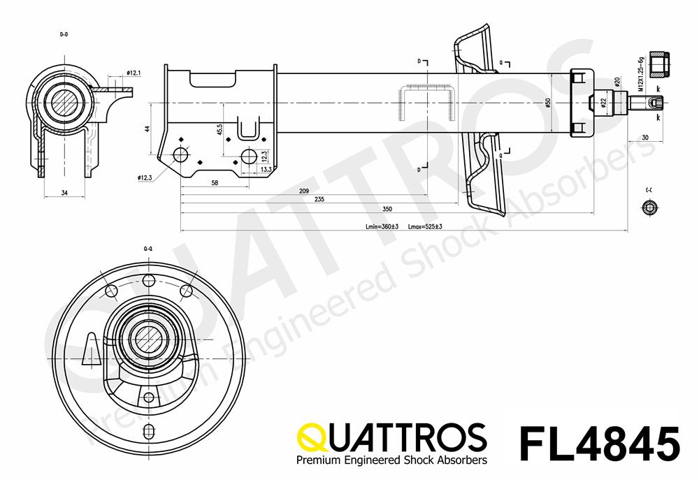 DAVID VASCO FL4845 QUATTROS Ammortizzatore