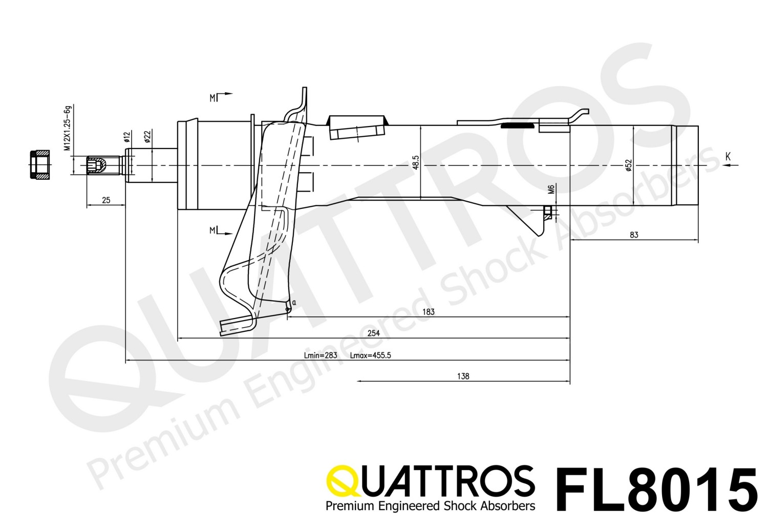 DAVID VASCO FL8015 QUATTROS Shock Absorber