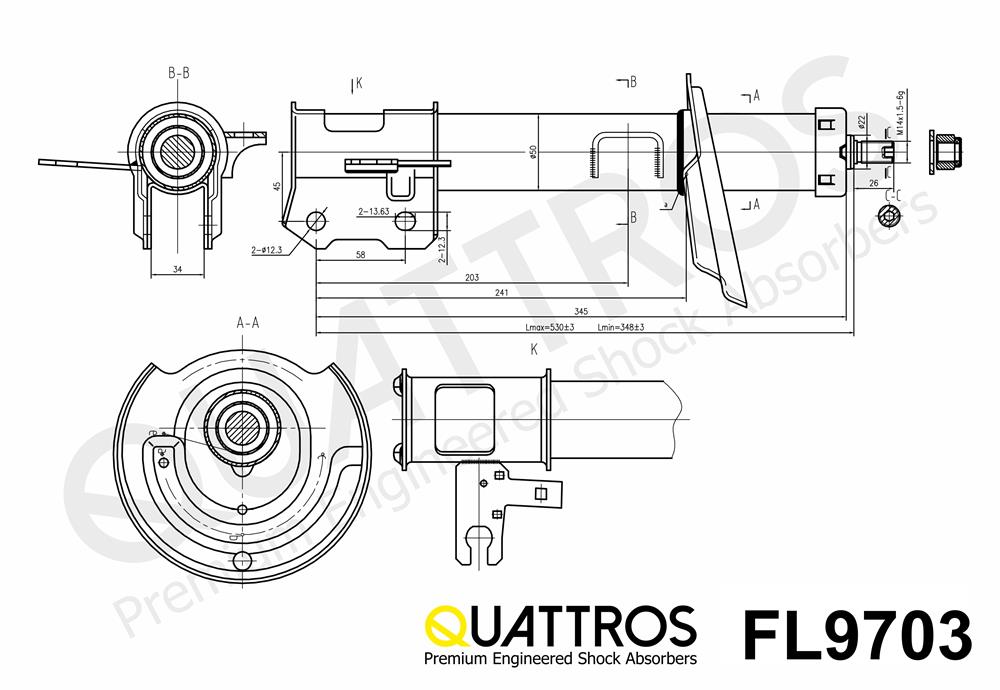 DAVID VASCO FL9703 QUATTROS Shock Absorber