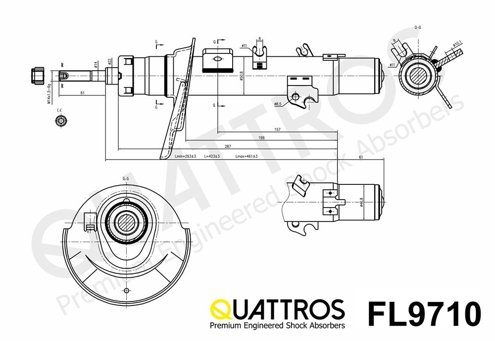 DAVID VASCO FL9710 QUATTROS Shock Absorber