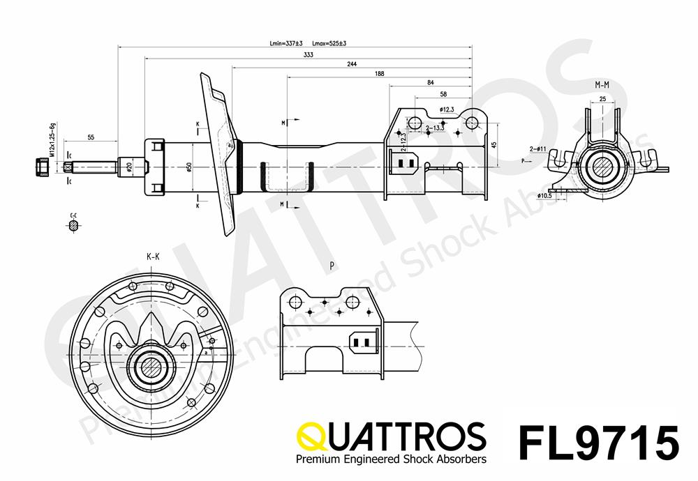 DAVID VASCO FL9715 QUATTROS Shock Absorber