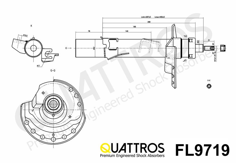 DAVID VASCO FL9719 QUATTROS Shock Absorber