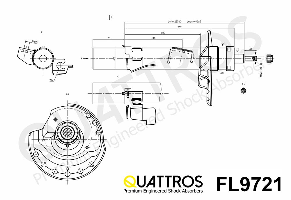 DAVID VASCO FL9721 QUATTROS Shock Absorber