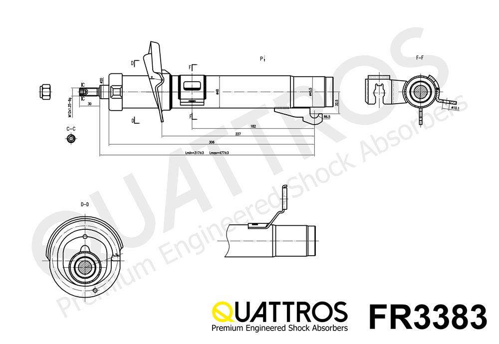 DAVID VASCO FR3383 QUATTROS Ammortizzatore