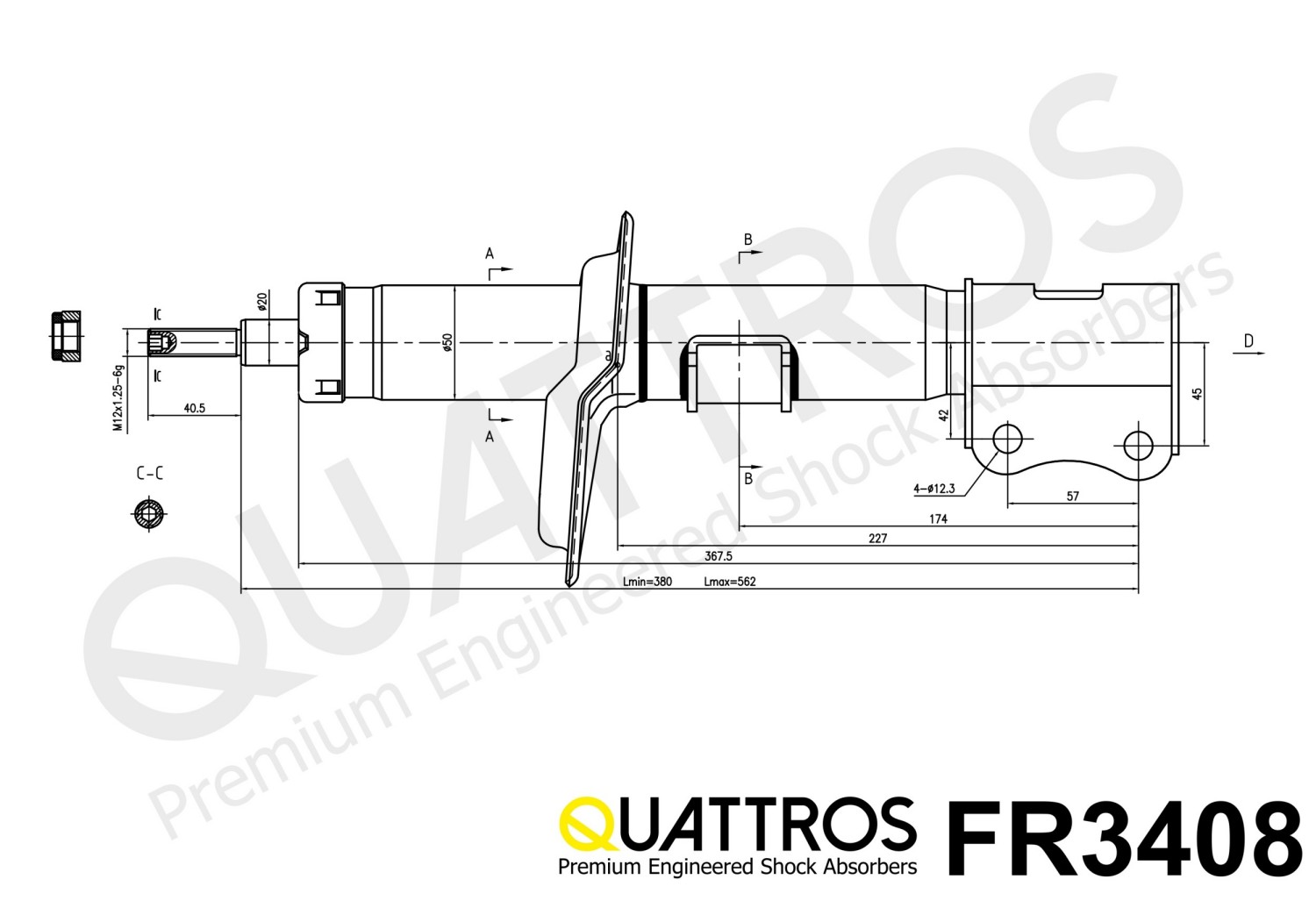 DAVID VASCO FR3408 QUATTROS Ammortizzatore