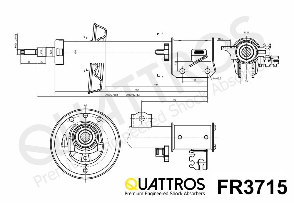 DAVID VASCO FR3715 QUATTROS Ammortizzatore