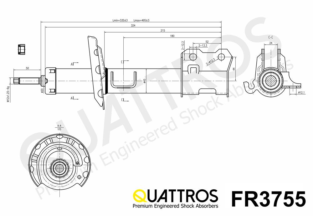 DAVID VASCO FR3755 QUATTROS Ammortizzatore