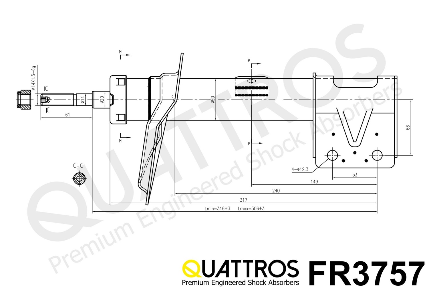 DAVID VASCO FR3757 QUATTROS Ammortizzatore