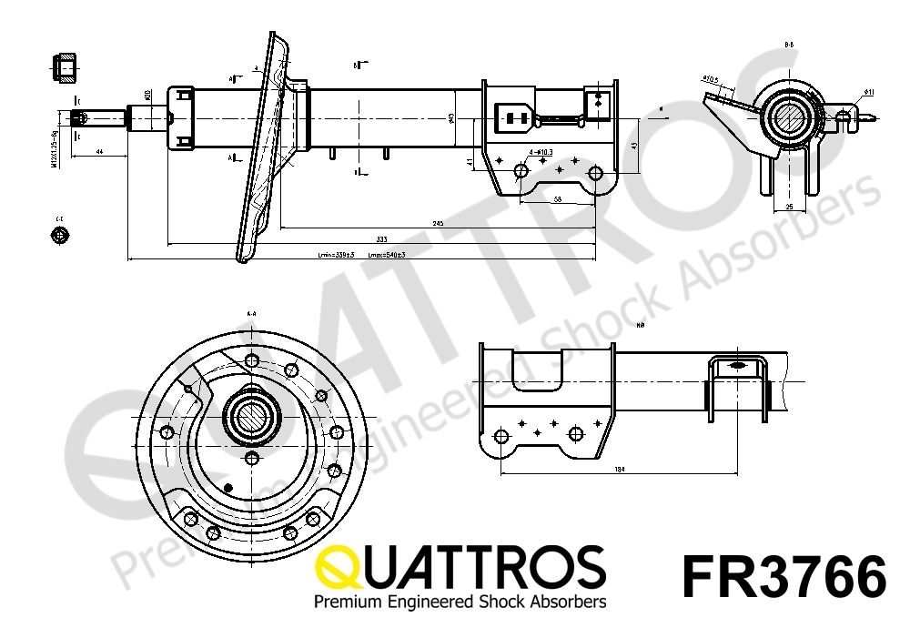 DAVID VASCO FR3766 QUATTROS Ammortizzatore