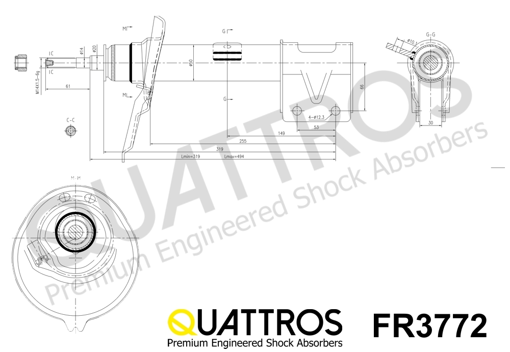 DAVID VASCO FR3772 QUATTROS Ammortizzatore