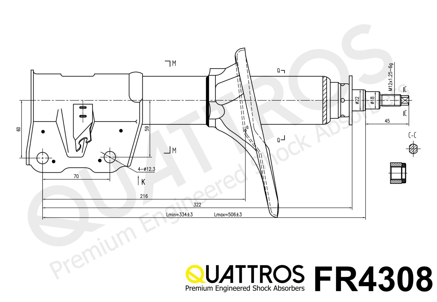 DAVID VASCO FR4308 QUATTROS Ammortizzatore