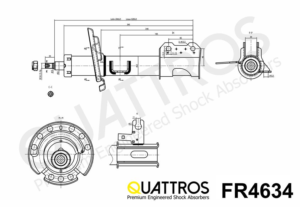 DAVID VASCO FR4634 QUATTROS Ammortizzatore