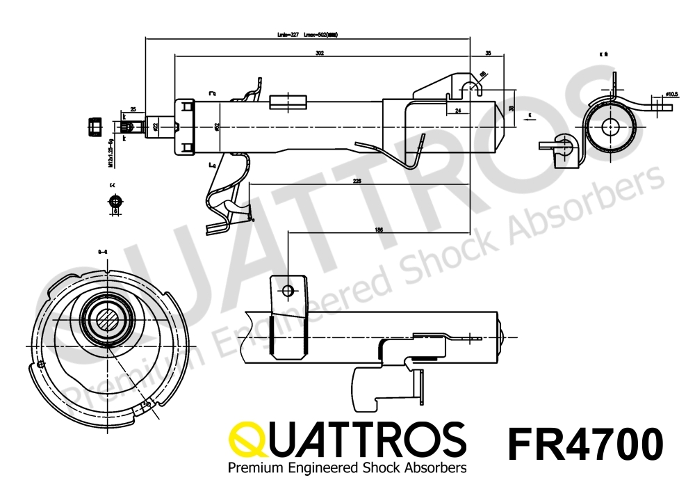 DAVID VASCO FR4700 QUATTROS Ammortizzatore