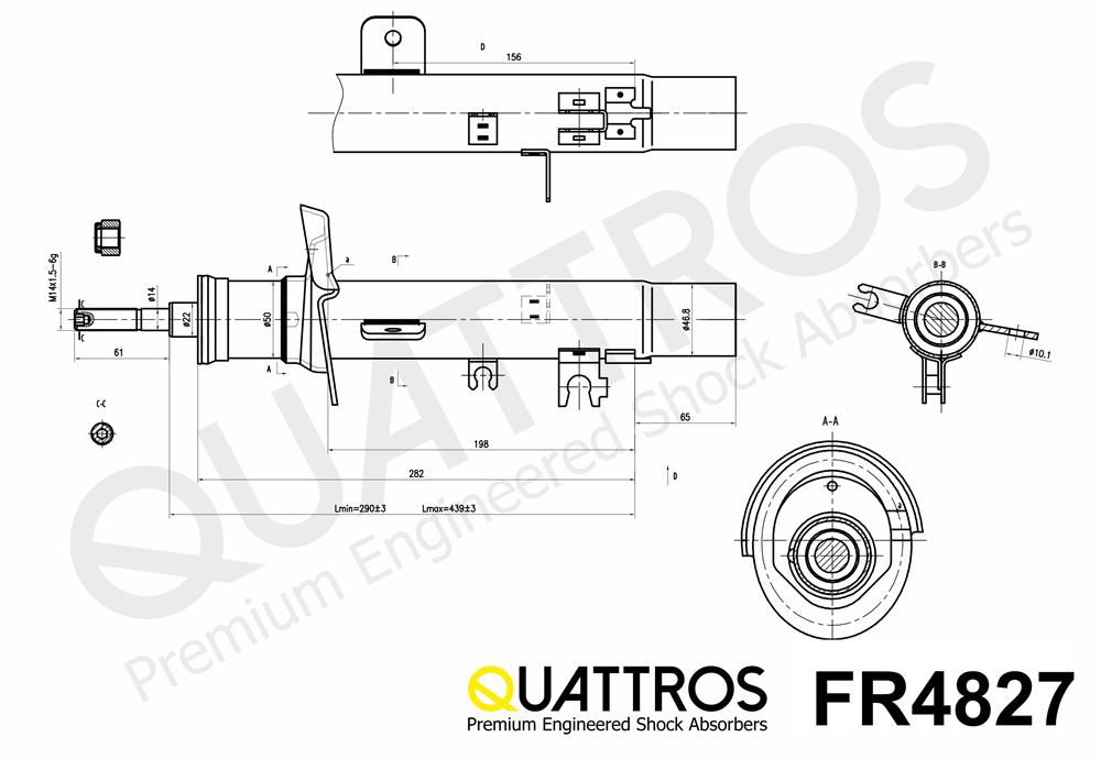 DAVID VASCO FR4827 QUATTROS Ammortizzatore