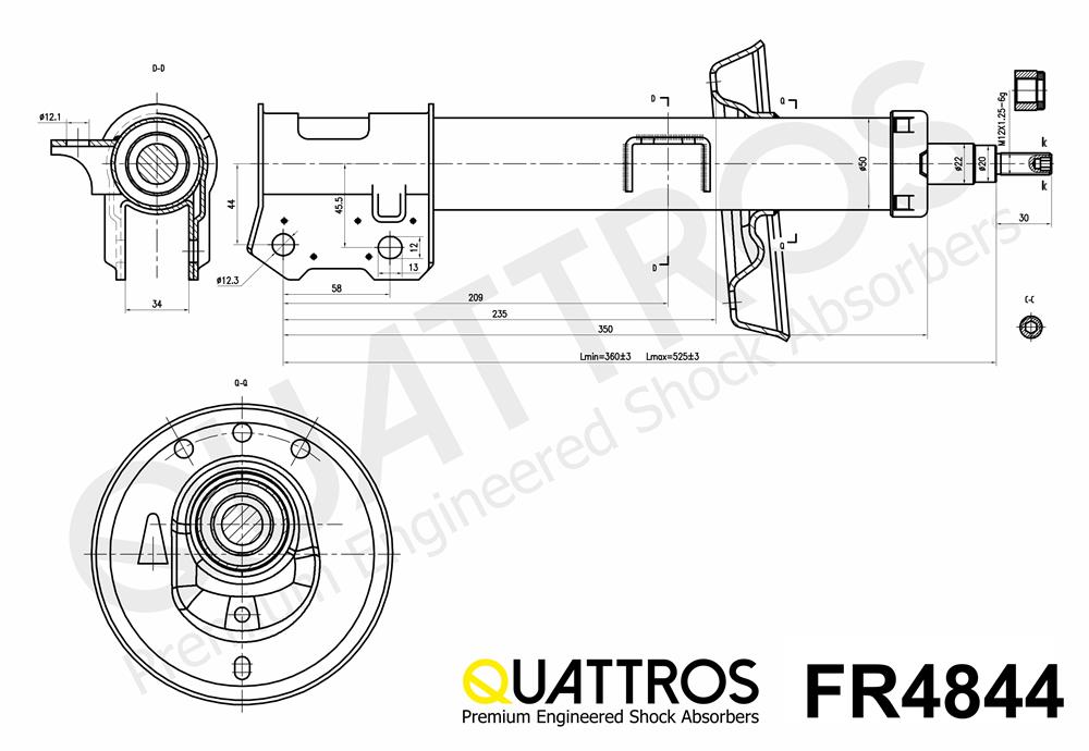 DAVID VASCO FR4844 QUATTROS Ammortizzatore