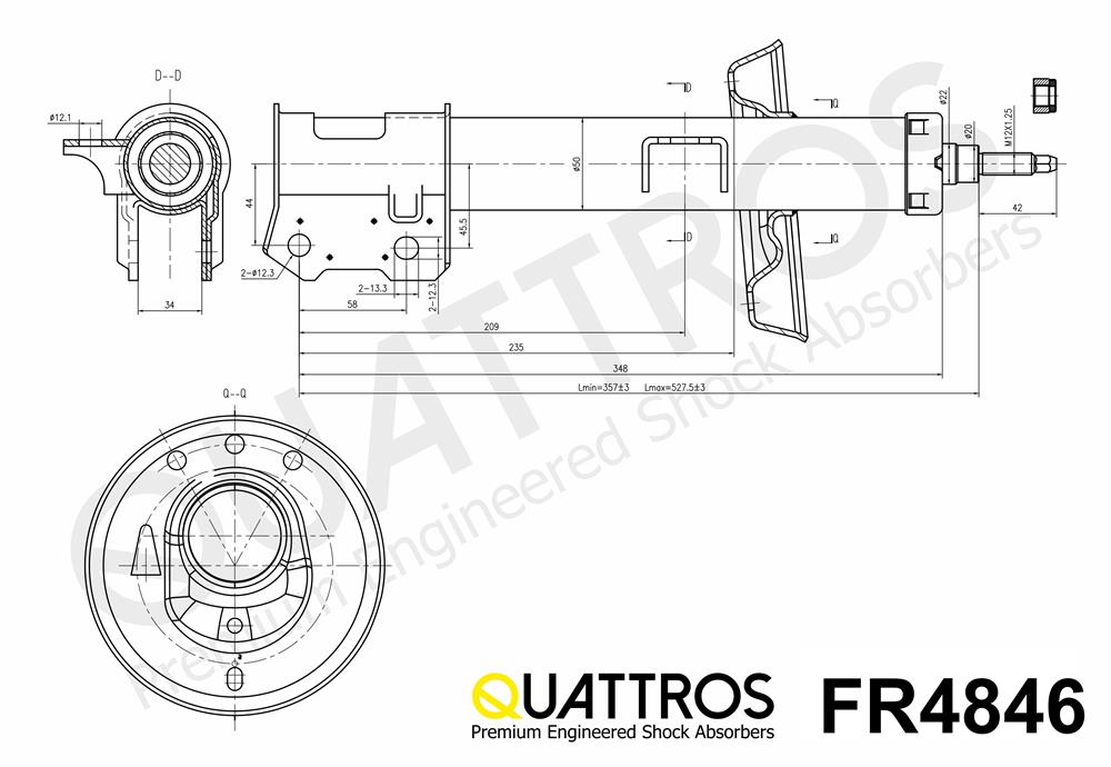 DAVID VASCO FR4846 QUATTROS Ammortizzatore