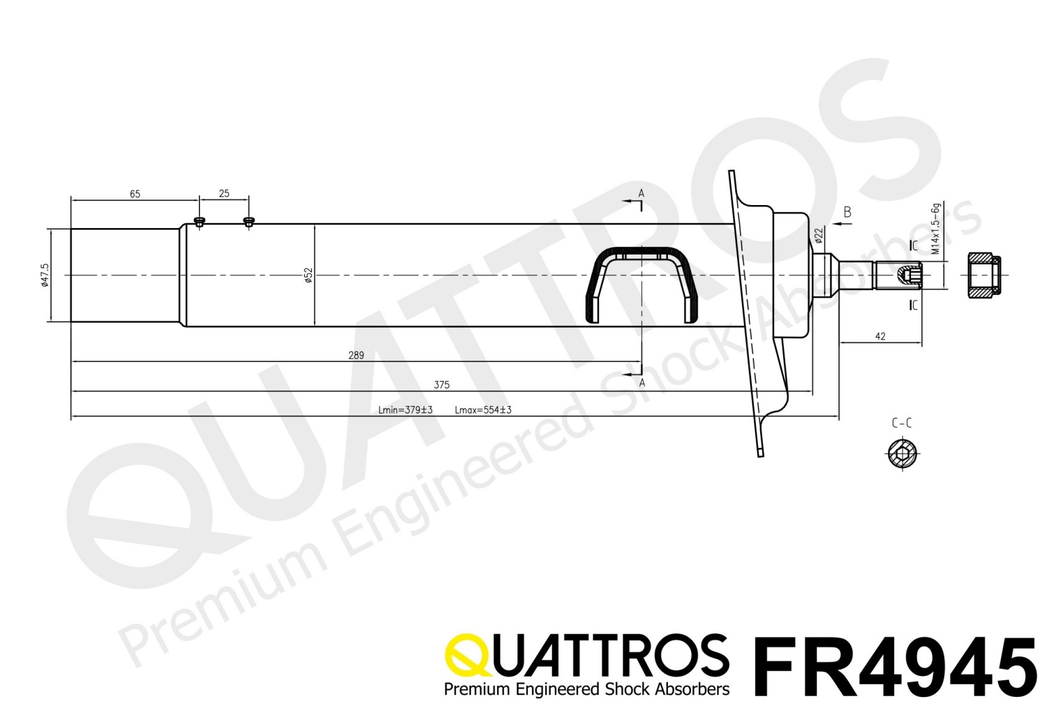 DAVID VASCO FR4945 QUATTROS Ammortizzatore