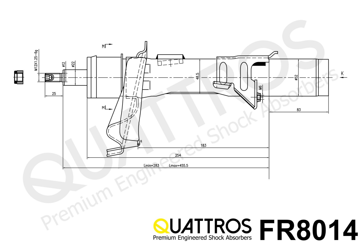 DAVID VASCO FR8014 QUATTROS Shock Absorber