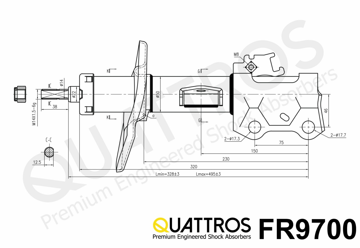 DAVID VASCO FR9700 QUATTROS Shock Absorber