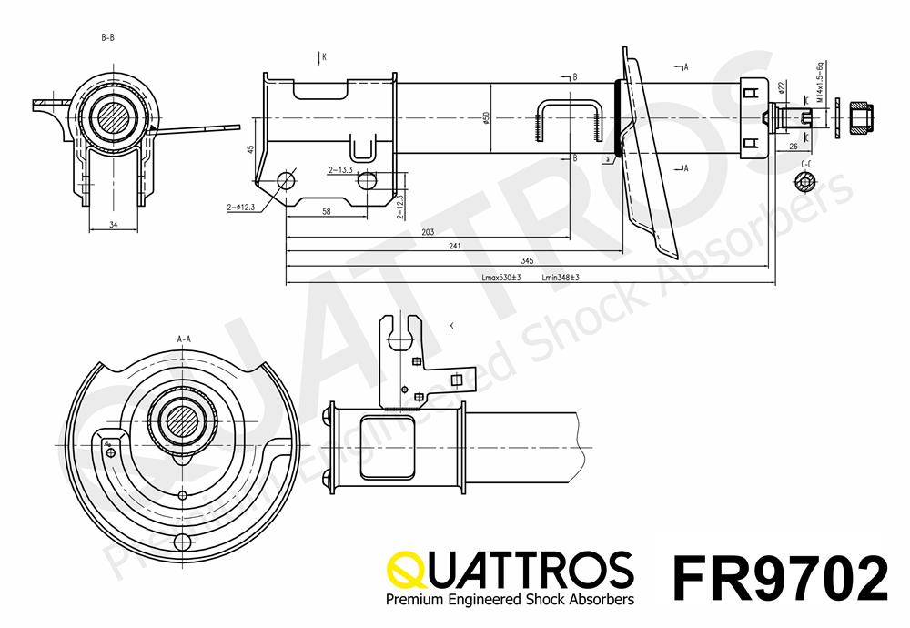DAVID VASCO FR9702 QUATTROS Shock Absorber