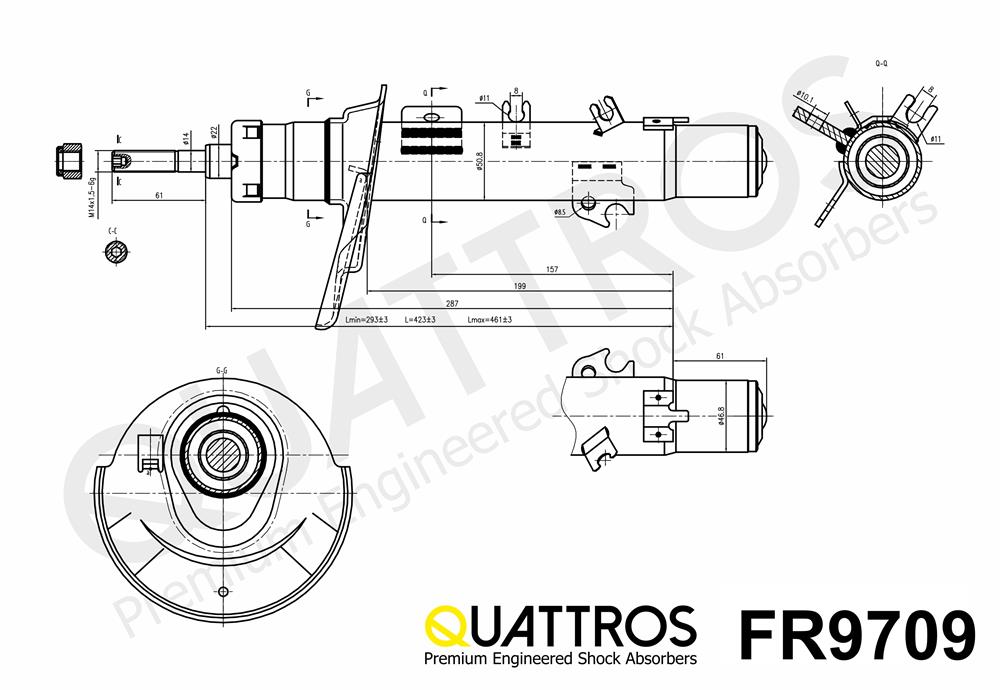 DAVID VASCO FR9709 QUATTROS Shock Absorber
