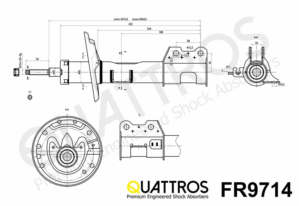 DAVID VASCO FR9714 QUATTROS Shock Absorber