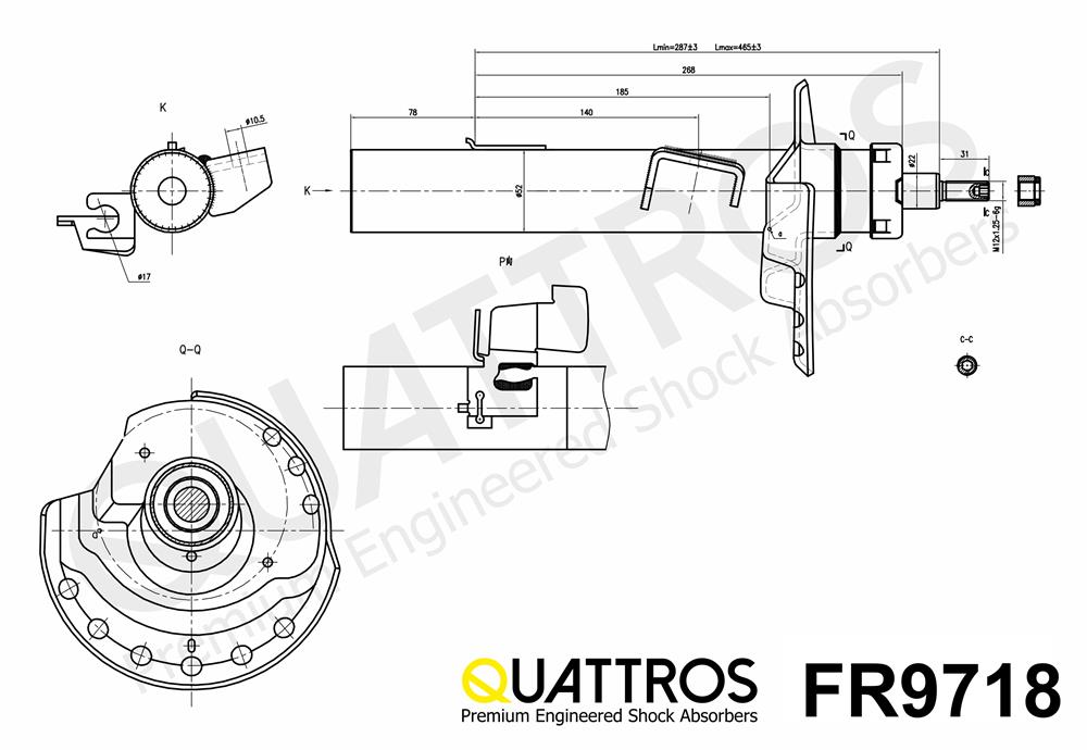 DAVID VASCO FR9718 QUATTROS Shock Absorber