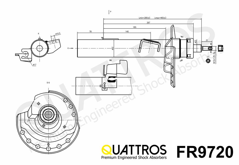 DAVID VASCO FR9720 QUATTROS Shock Absorber