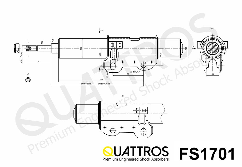 DAVID VASCO FS1701 QUATTROS Ammortizzatore