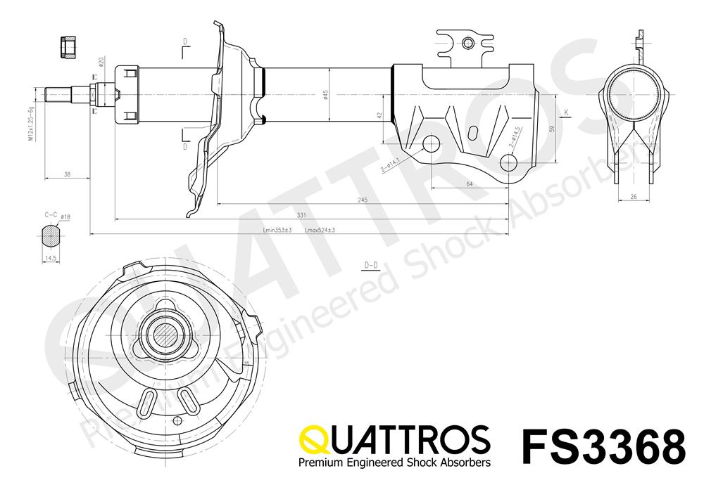 DAVID VASCO FS3368 QUATTROS Ammortizzatore