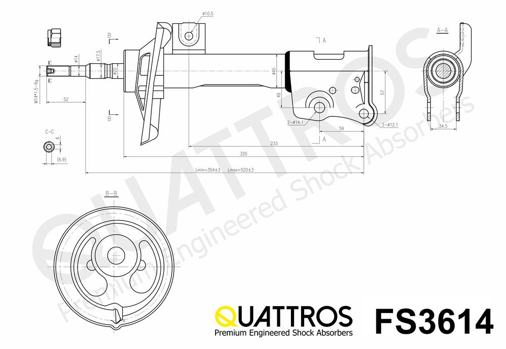 DAVID VASCO FS3614 QUATTROS Ammortizzatore