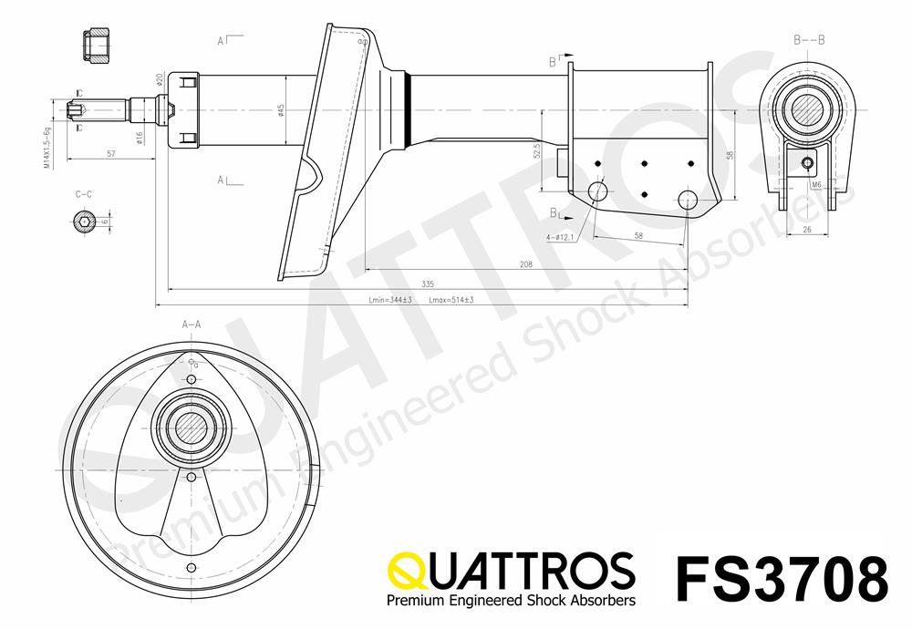 DAVID VASCO FS3708 QUATTROS Ammortizzatore