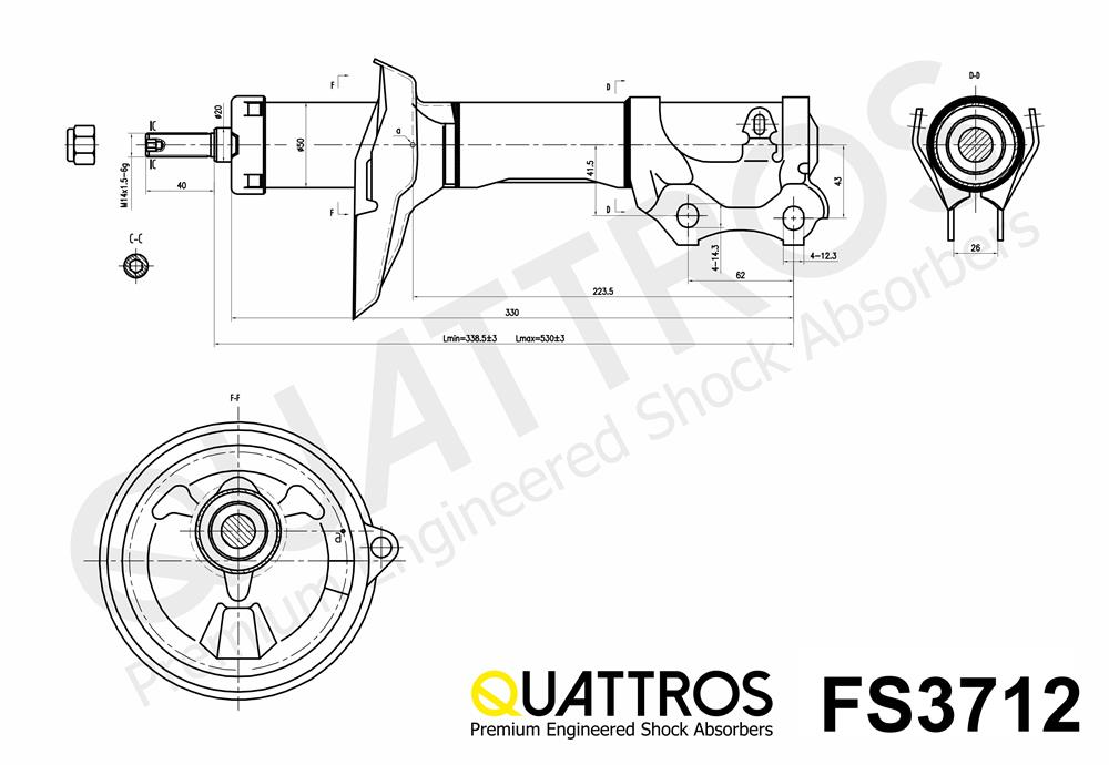 DAVID VASCO FS3712 QUATTROS Ammortizzatore