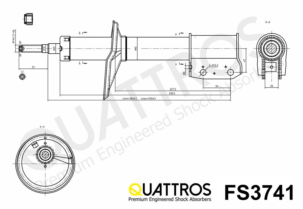 DAVID VASCO FS3741 QUATTROS Ammortizzatore