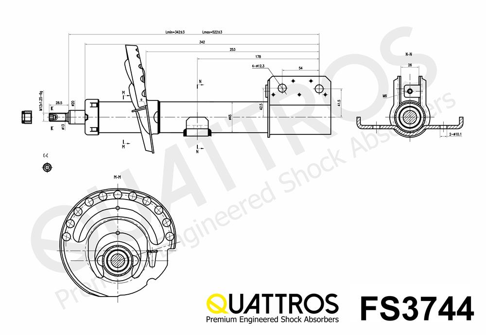 DAVID VASCO FS3744 QUATTROS Ammortizzatore
