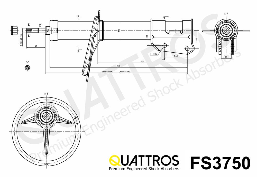 DAVID VASCO FS3750 QUATTROS Ammortizzatore