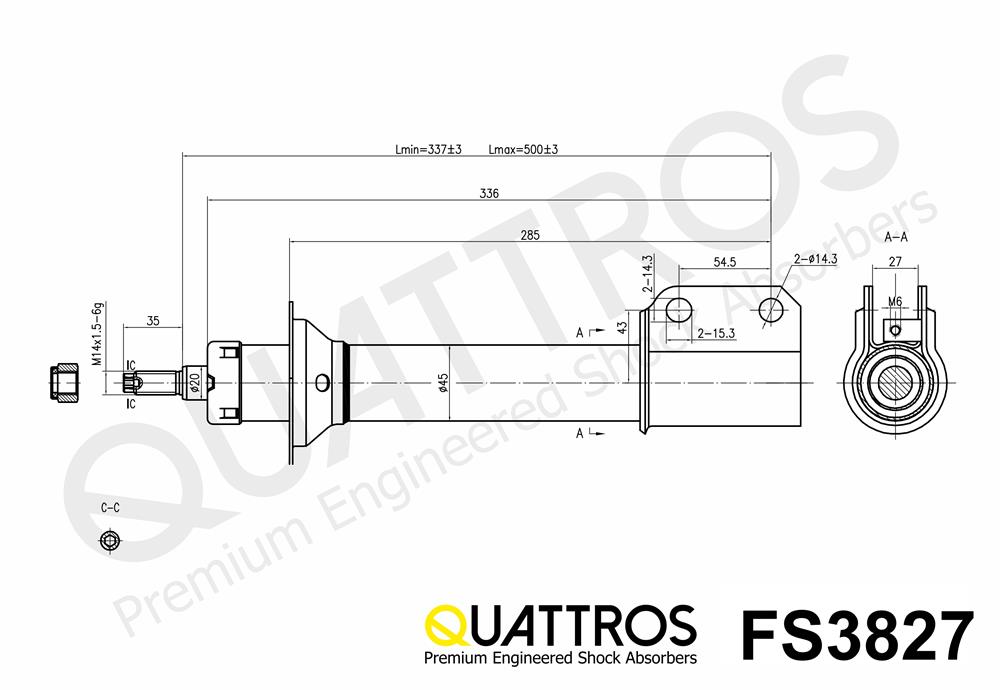 DAVID VASCO FS3827 QUATTROS Ammortizzatore