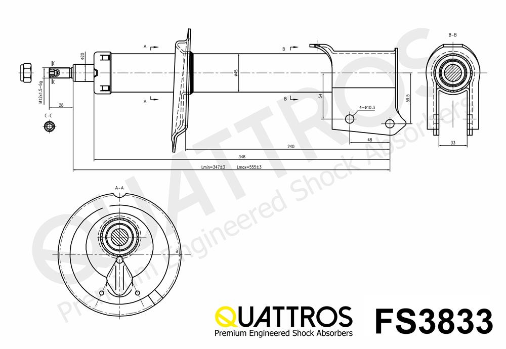 DAVID VASCO FS3833 QUATTROS Ammortizzatore