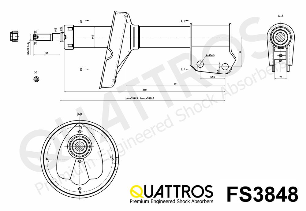 DAVID VASCO FS3848 QUATTROS Ammortizzatore