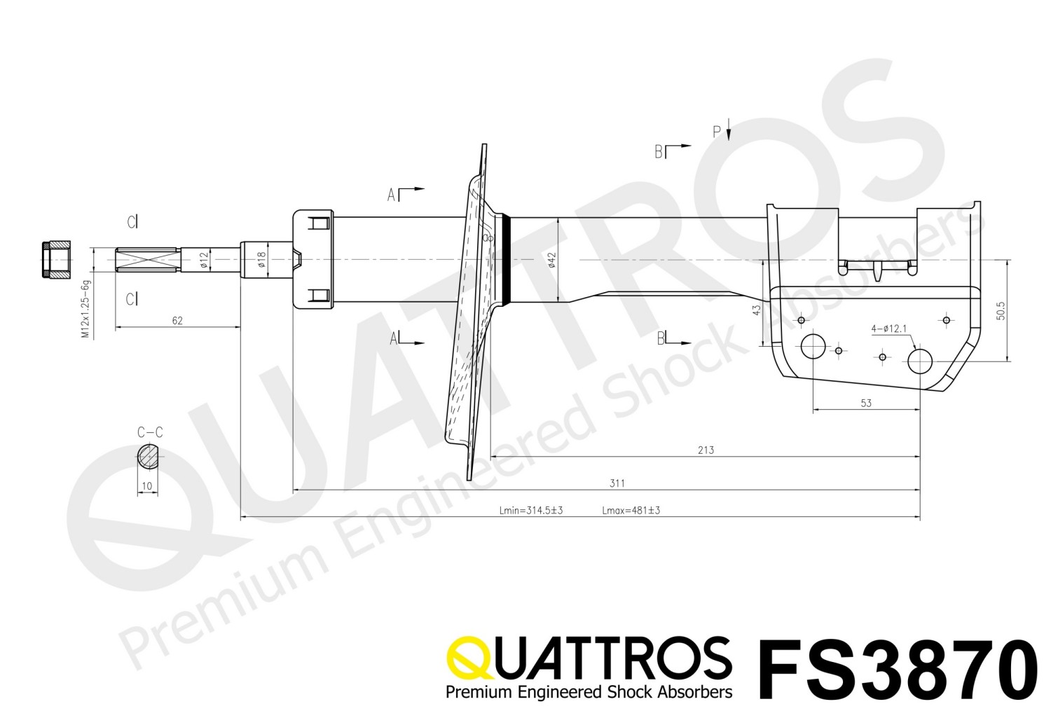 DAVID VASCO FS3870 QUATTROS Ammortizzatore