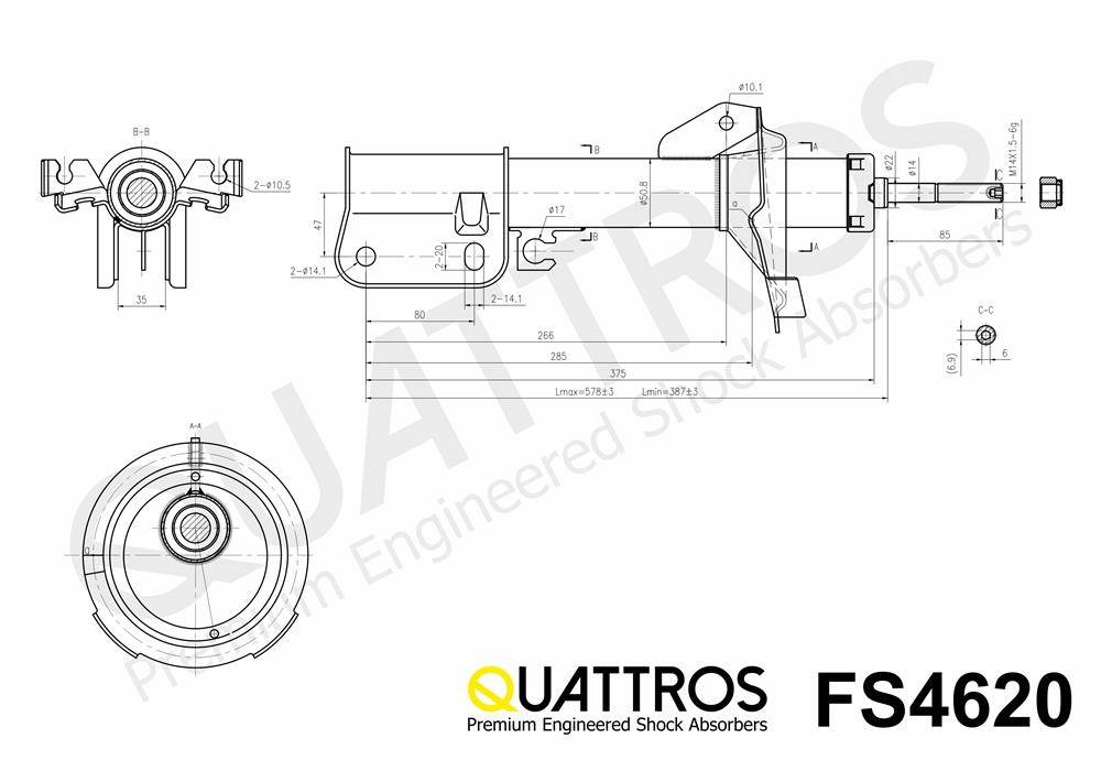DAVID VASCO FS4620 QUATTROS Shock Absorber