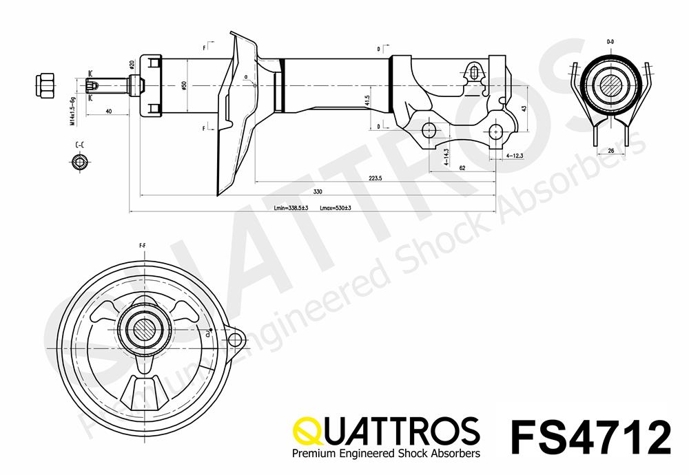 DAVID VASCO FS4712 QUATTROS Shock Absorber